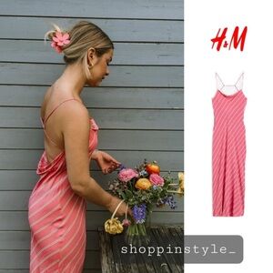 Pink Striped Maxi Dress